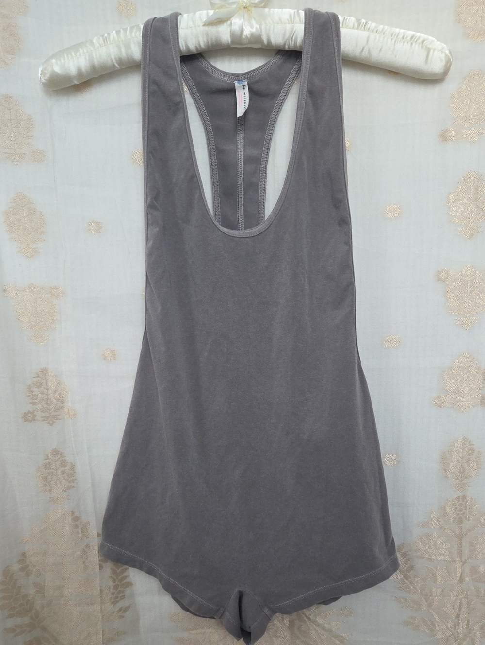 Free People Movement Women’s Gray Racerback Tank Romper